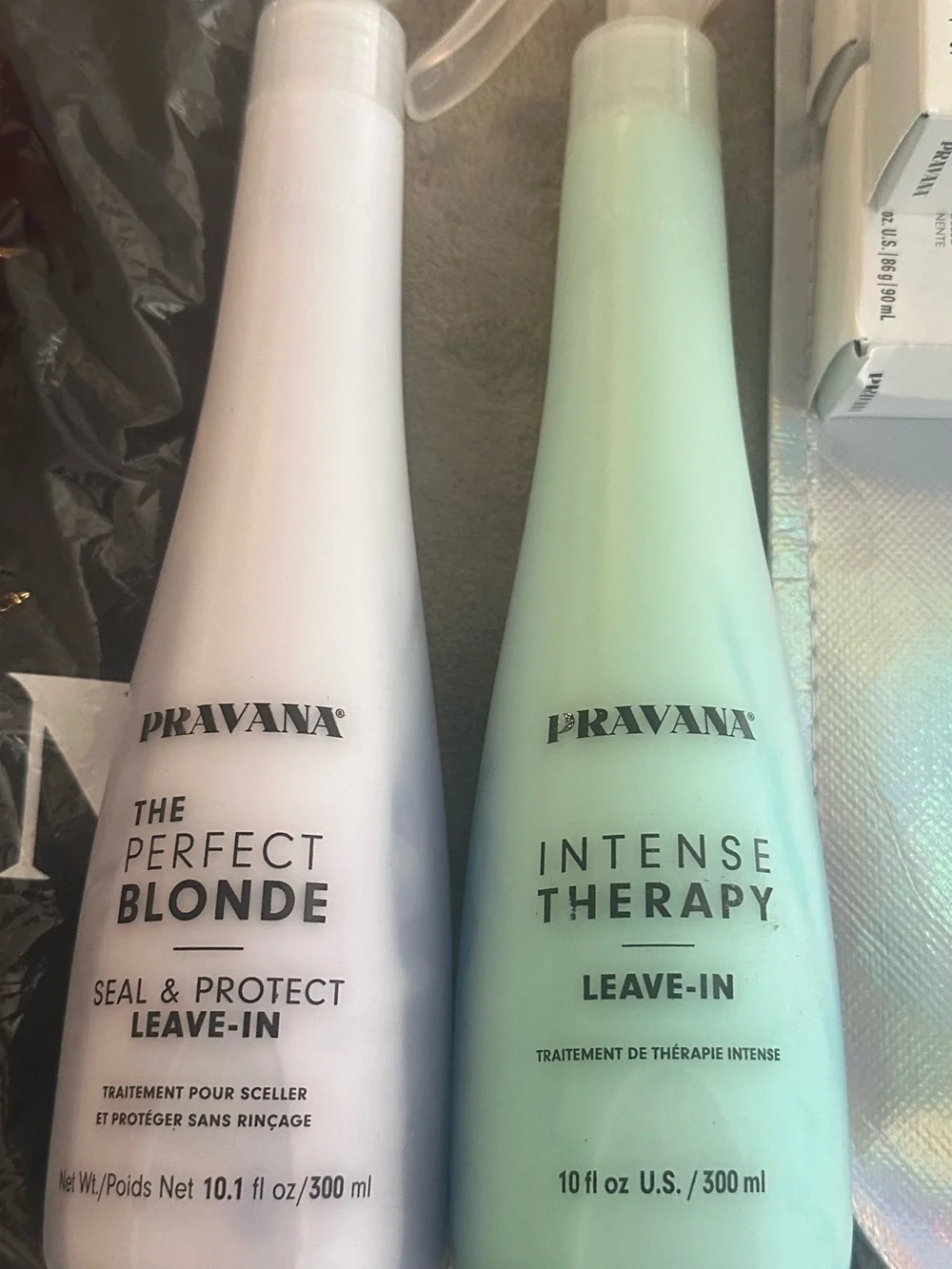 Pravana Bundle- T Shirt, Clip, 2 Full Size Leave Ins, 3 HydraGloss Toners, bag - Picture 4 of 5